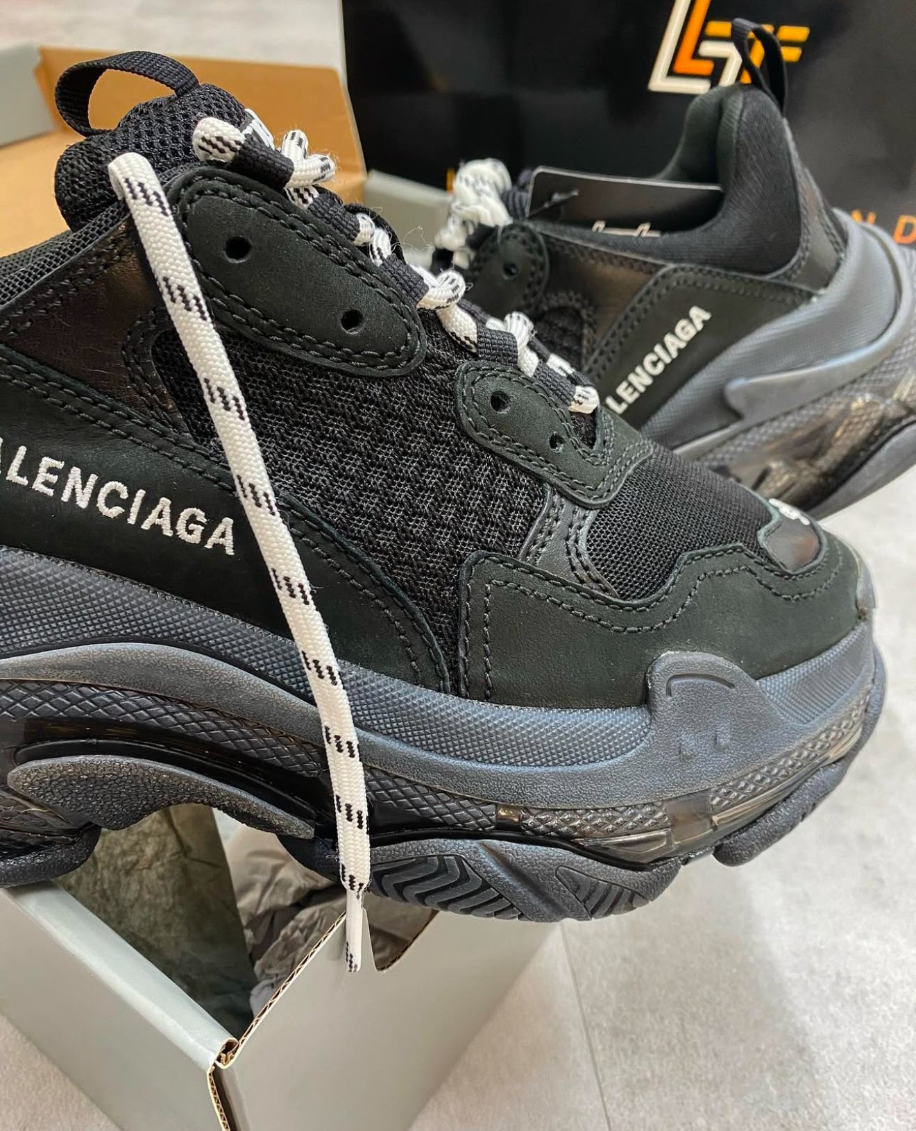 Balenciaga Triple S Clear Sole Black