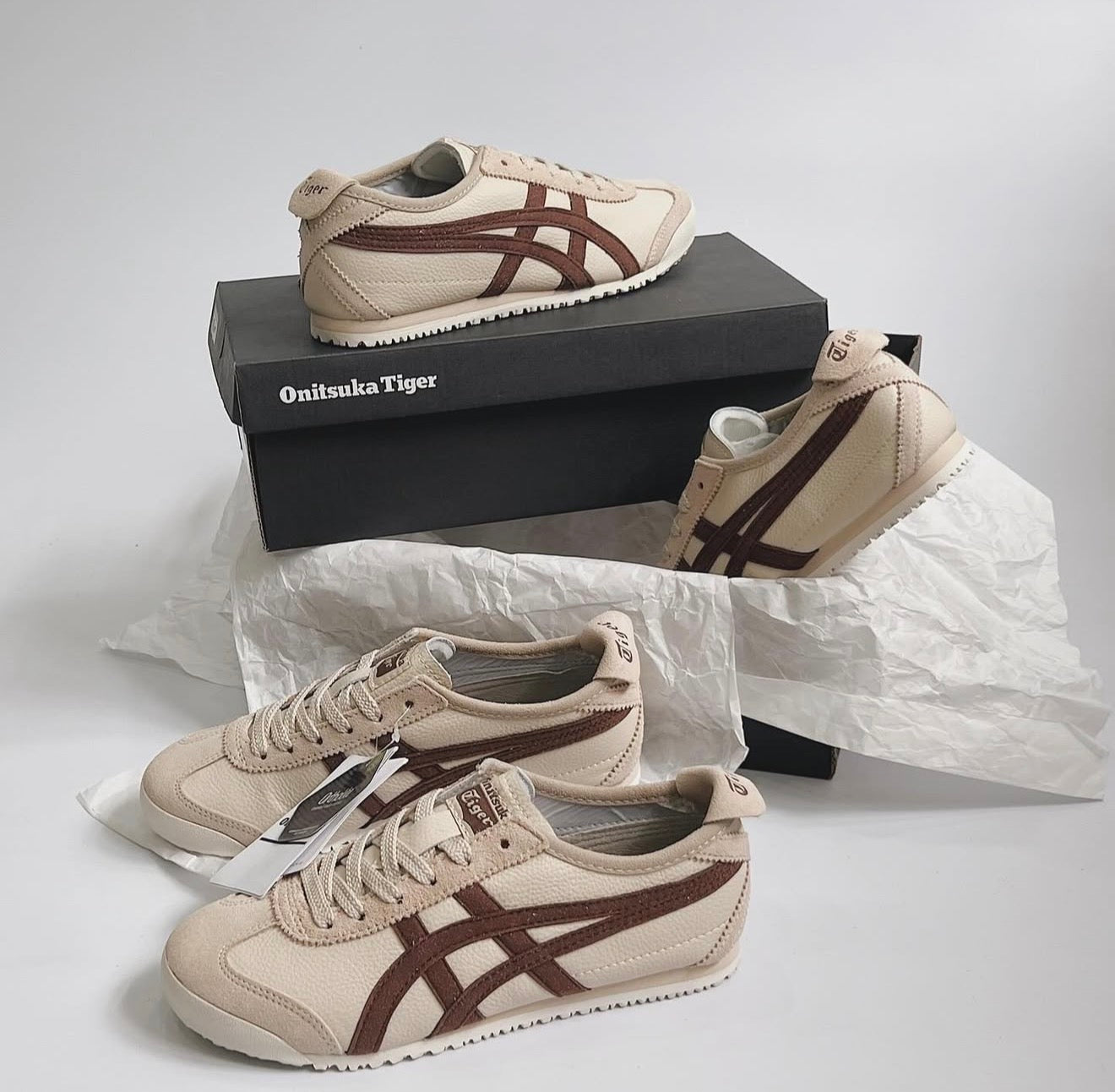 WMNs Mexico 66 Lace Up Vintage Cream Brown