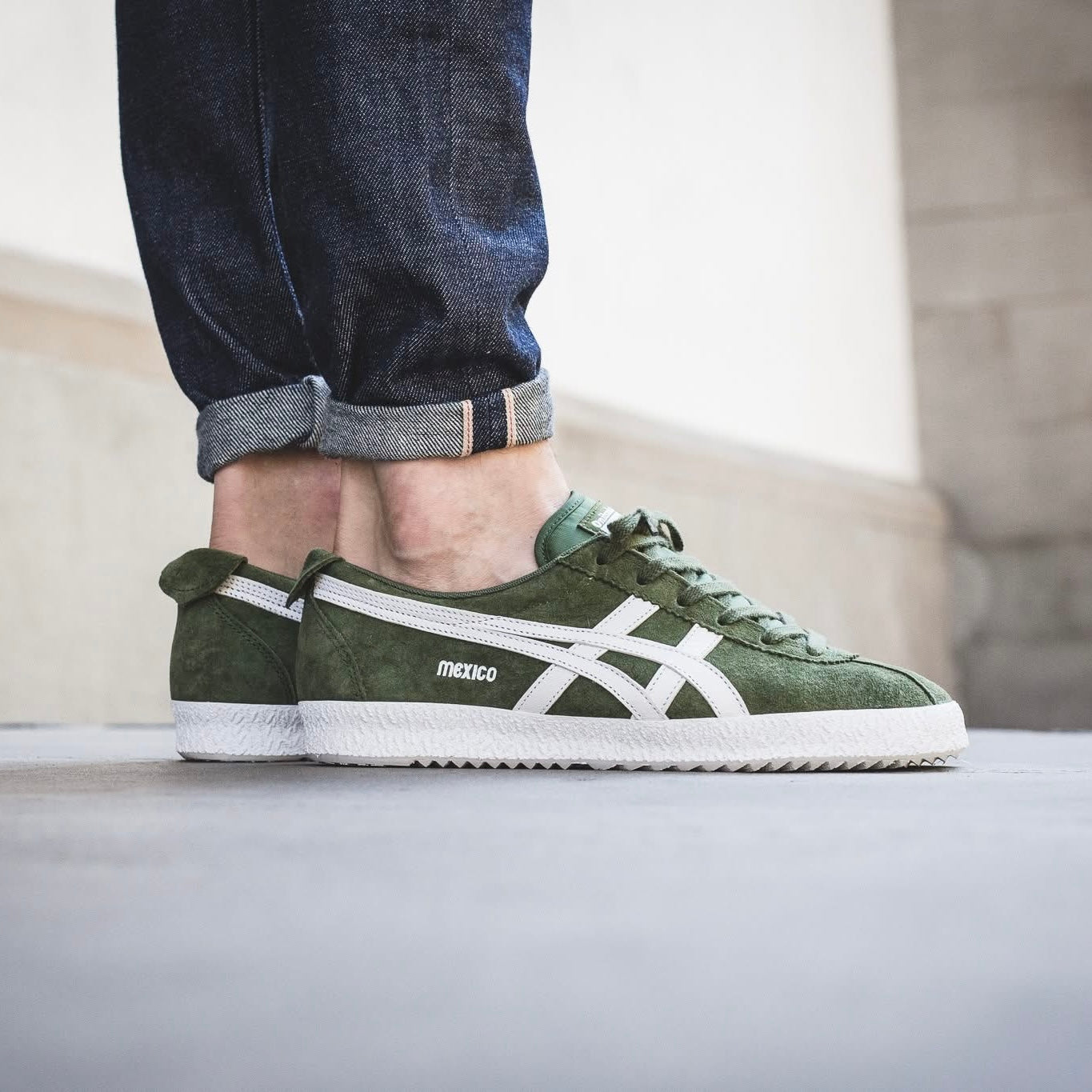 Mexico 66 Lace Up Delegation Olive White