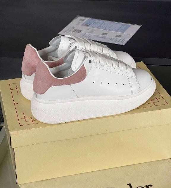 WMNs Alexander McQueen Oversized White/Pink