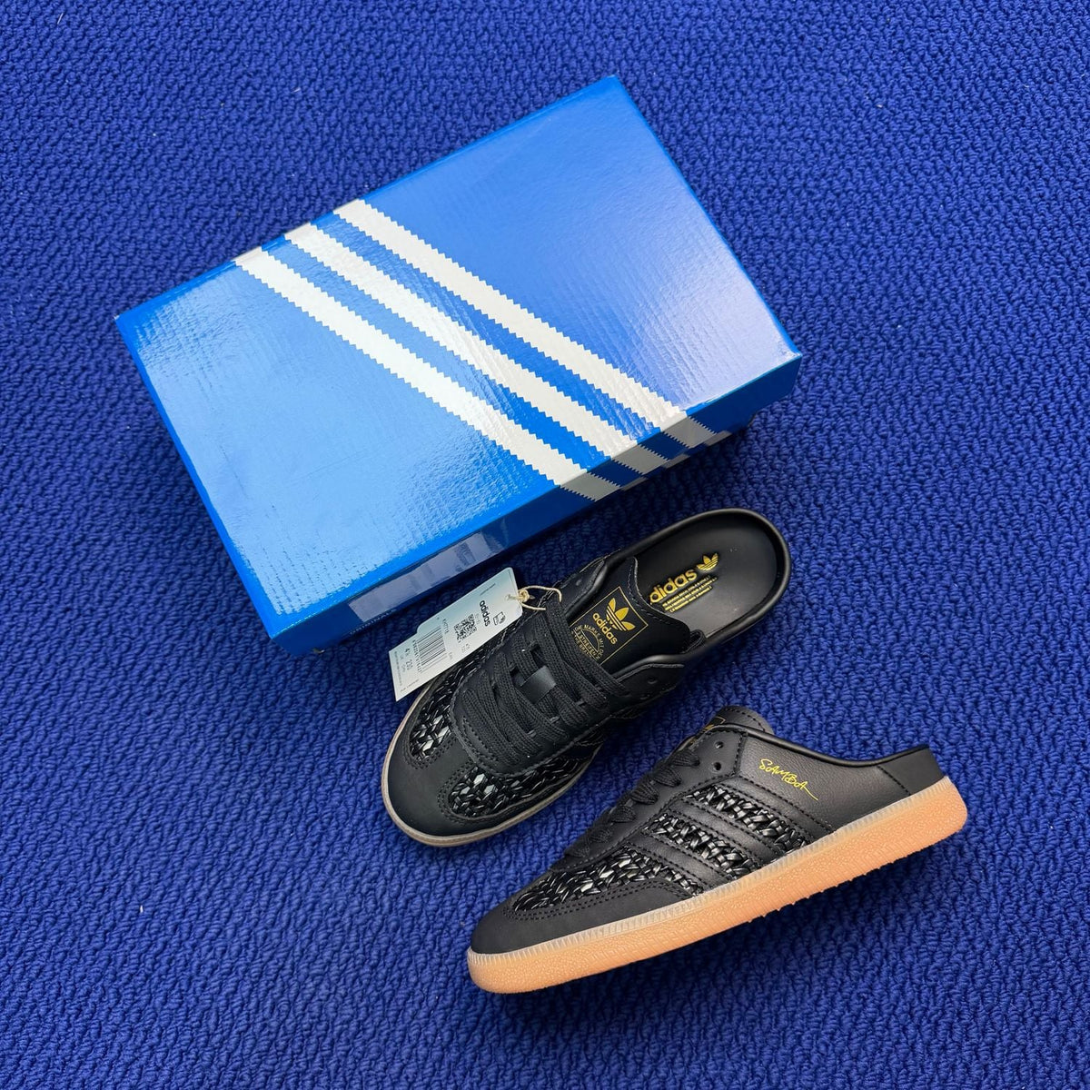 Samba Mule Black Basketweave