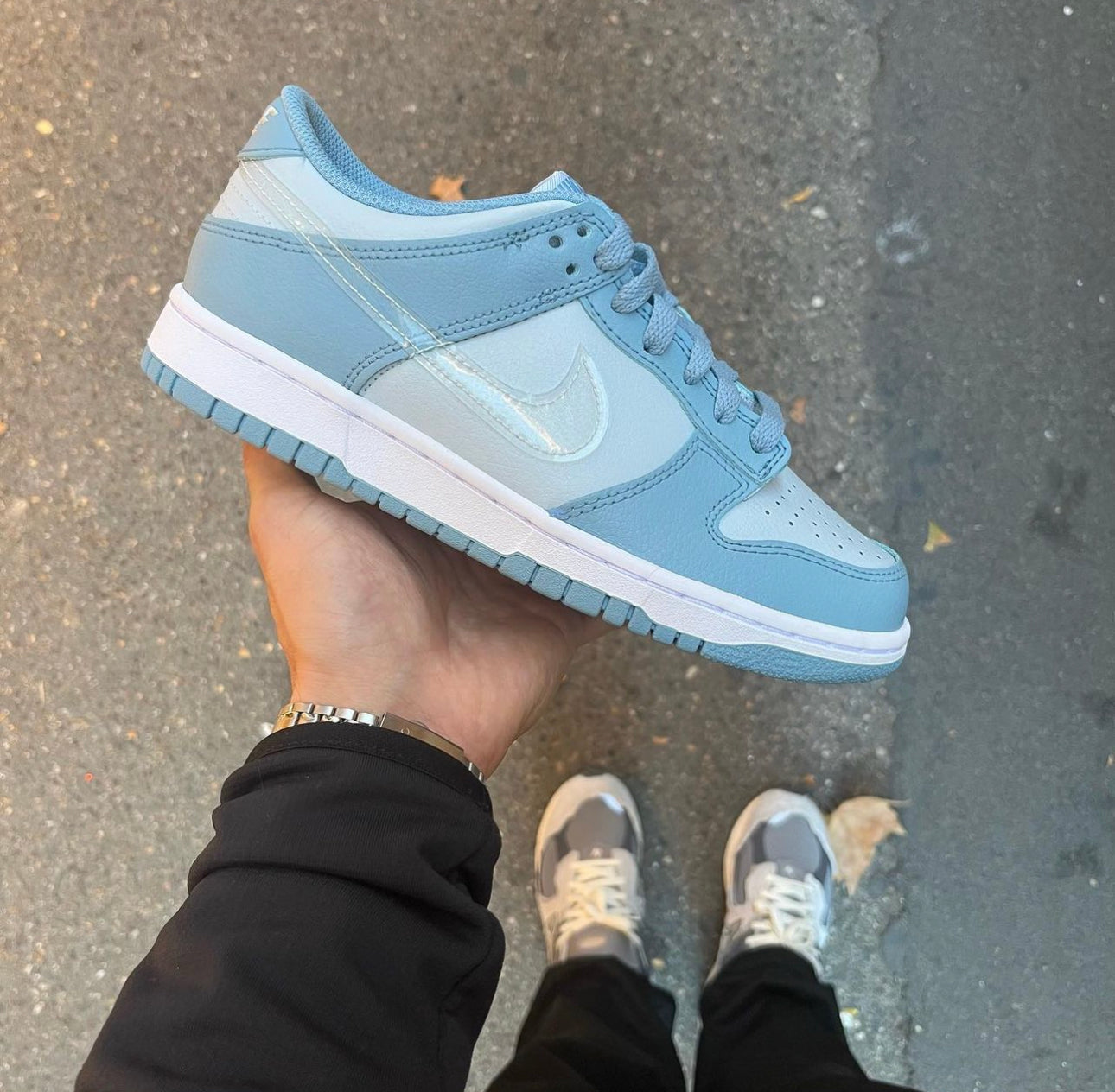 Dunk Low “ Clear Blue Swoosh “