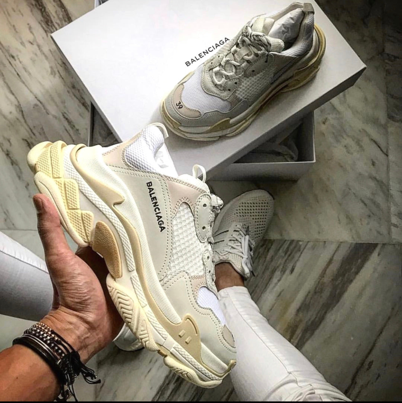 BalenciagaTriple S “White”