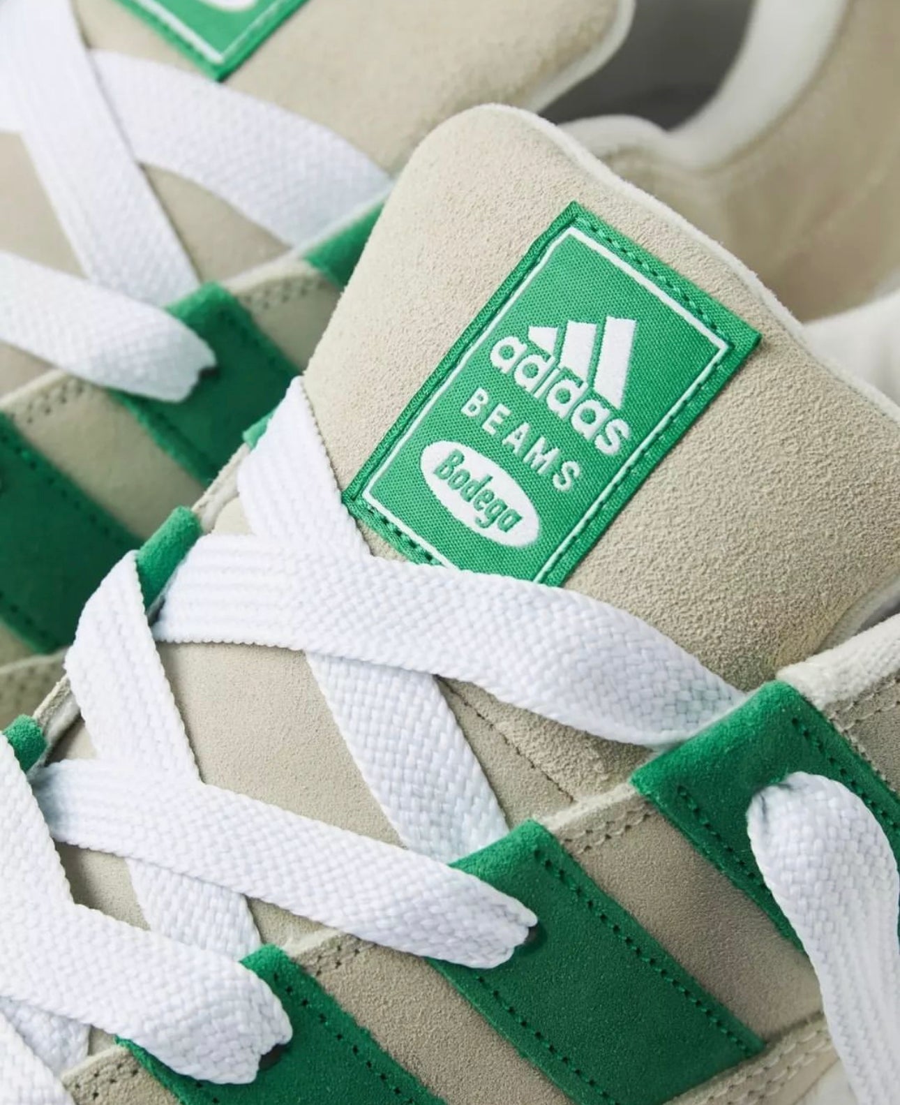 Bodega x Beams x Adimatic Trainers “ Off White Green “