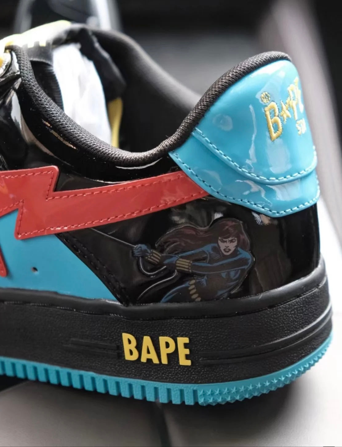 Marvel x Bathing Ape Bape Sta Low “ Black Widow “