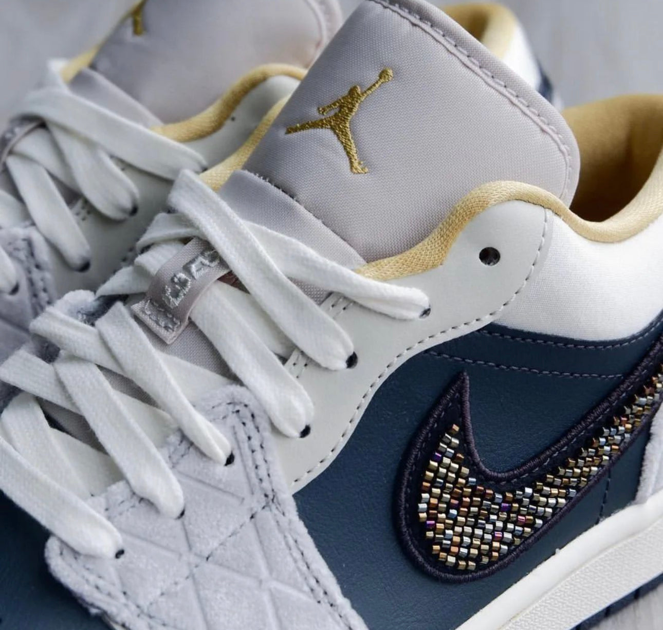 WMNs Air Jordan 1 Low “Iridescent Beaded Swoosh”