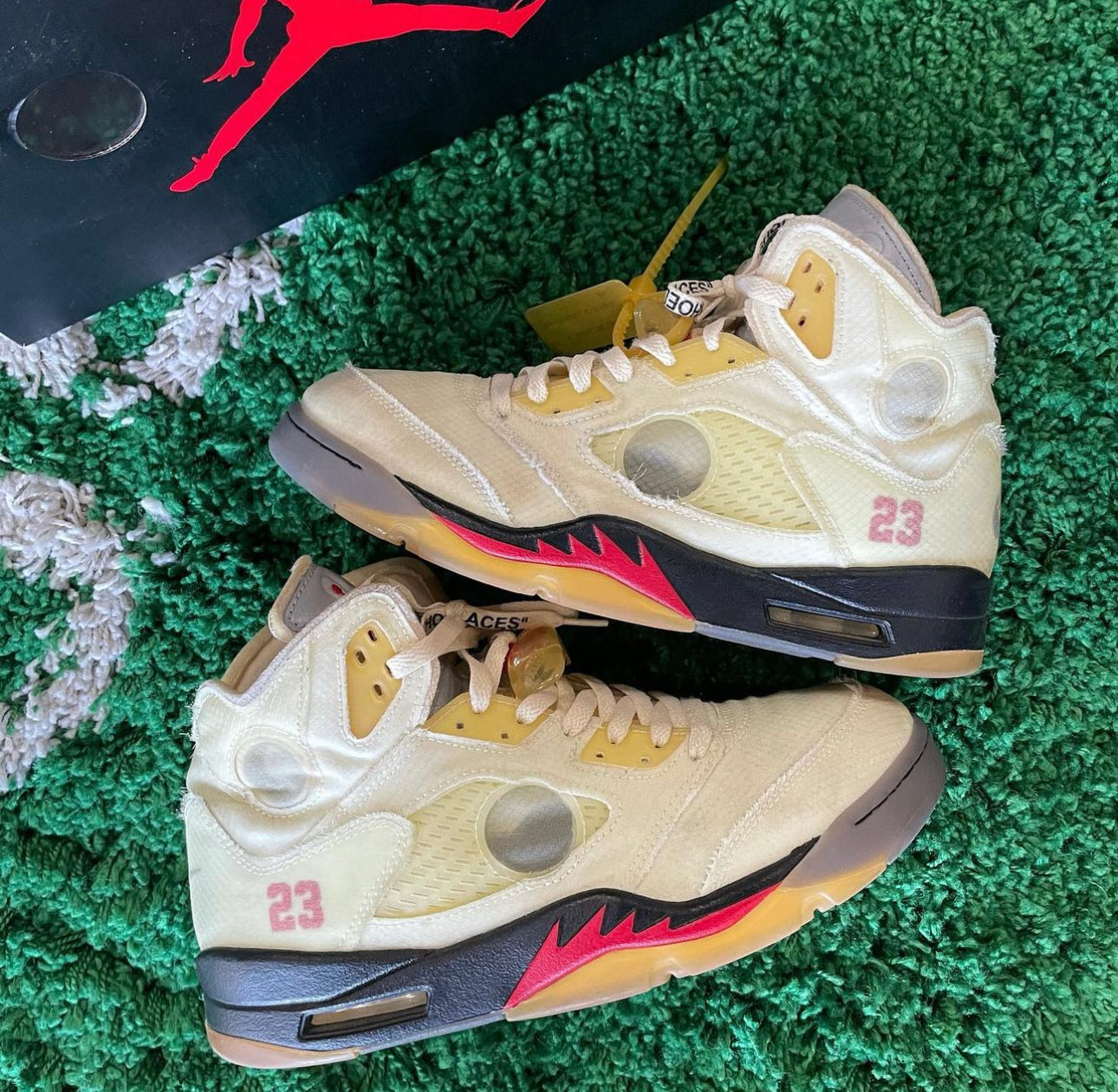 Air Jordan 5 x Off White “ Sail “