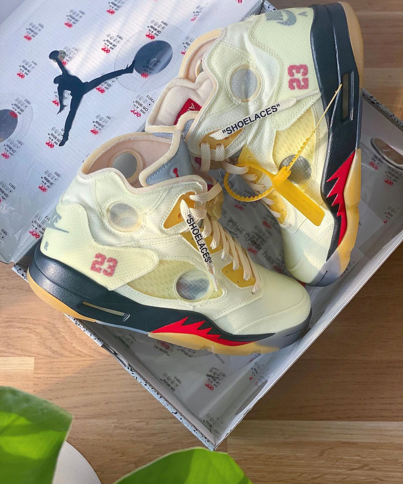 Air Jordan 5 x Off White “ Sail “