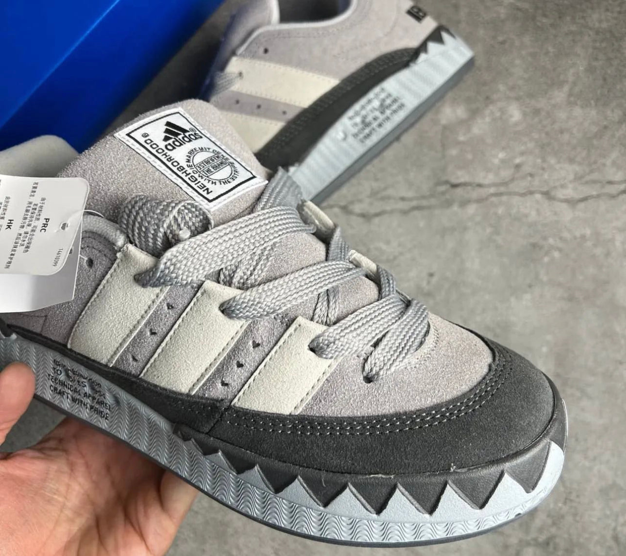 Neighborhood x Adimatic Trainers “ Grey “