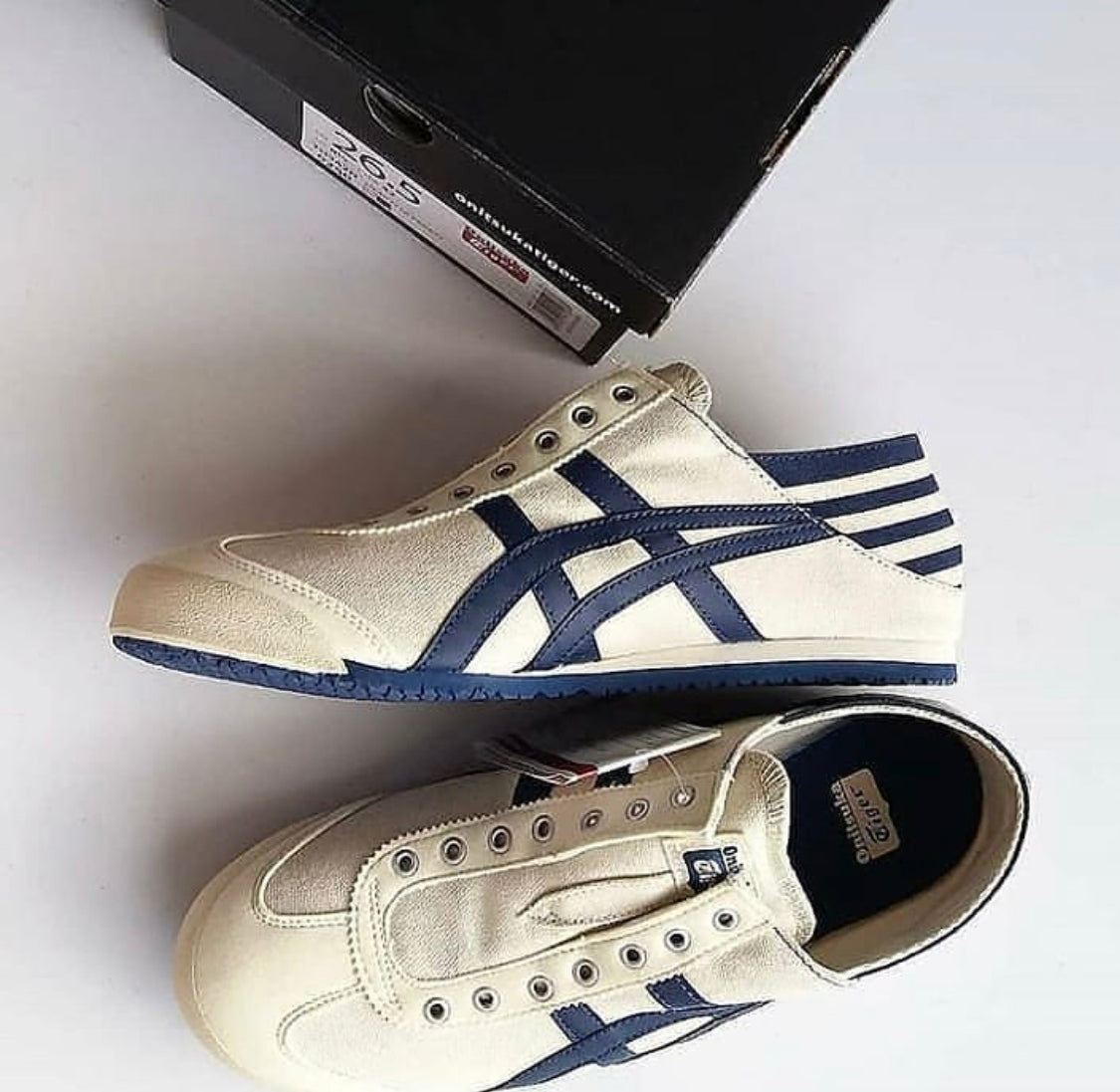 Onitsuka Tiger Mexico 66 Slipon - “Natural/Navy”