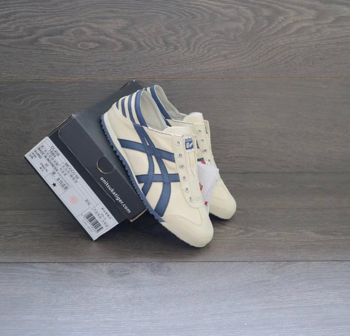 Onitsuka Tiger Mexico 66 Slipon - “Natural/Navy”