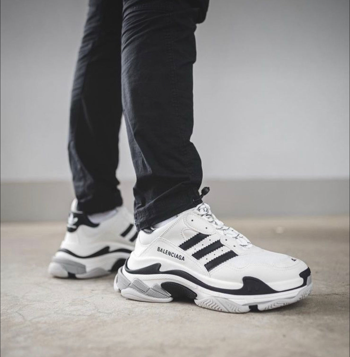 Balenciaga x Adidas Triple S “White/Black”