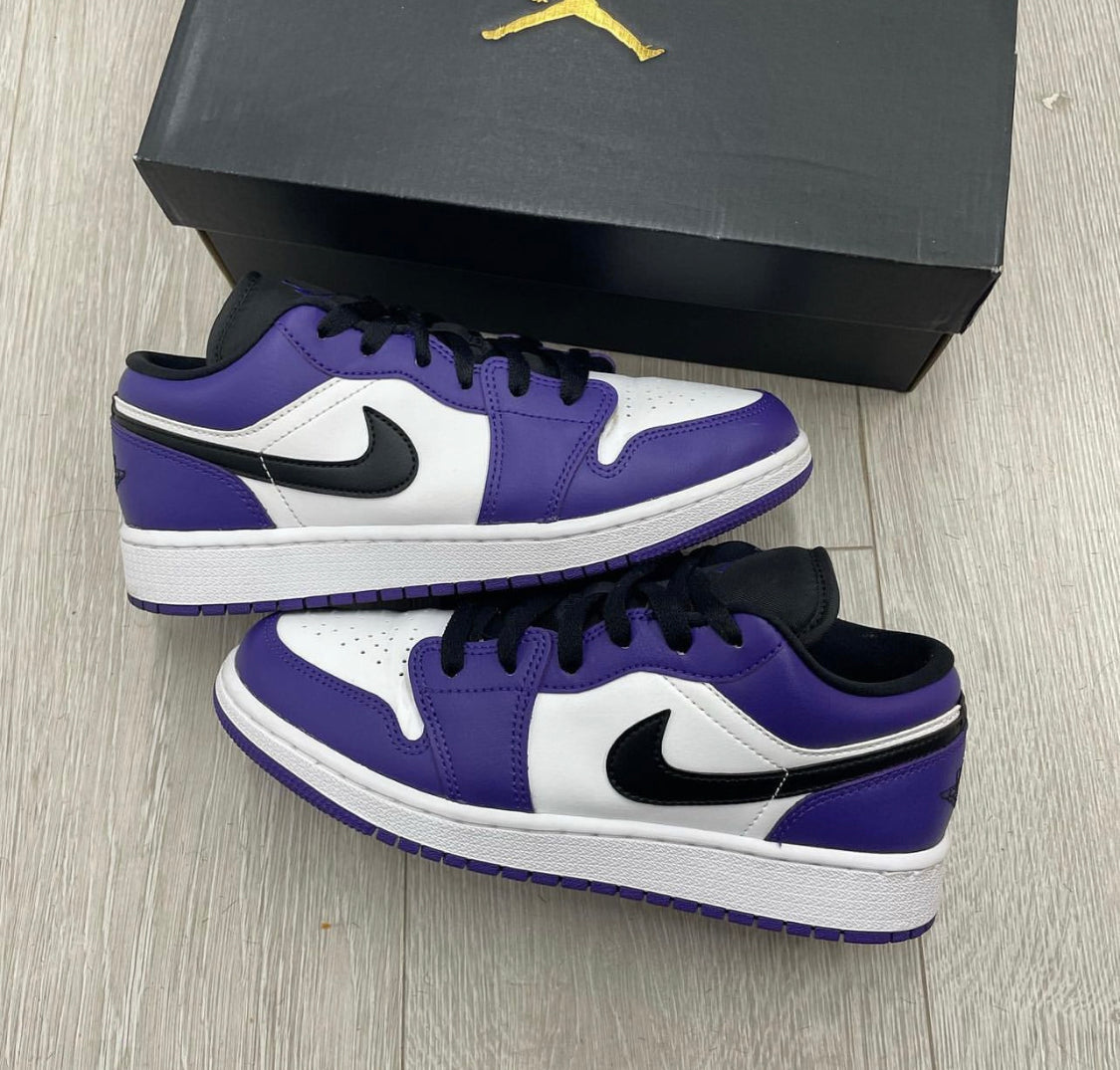 Jordan 1 Low Court Purple White