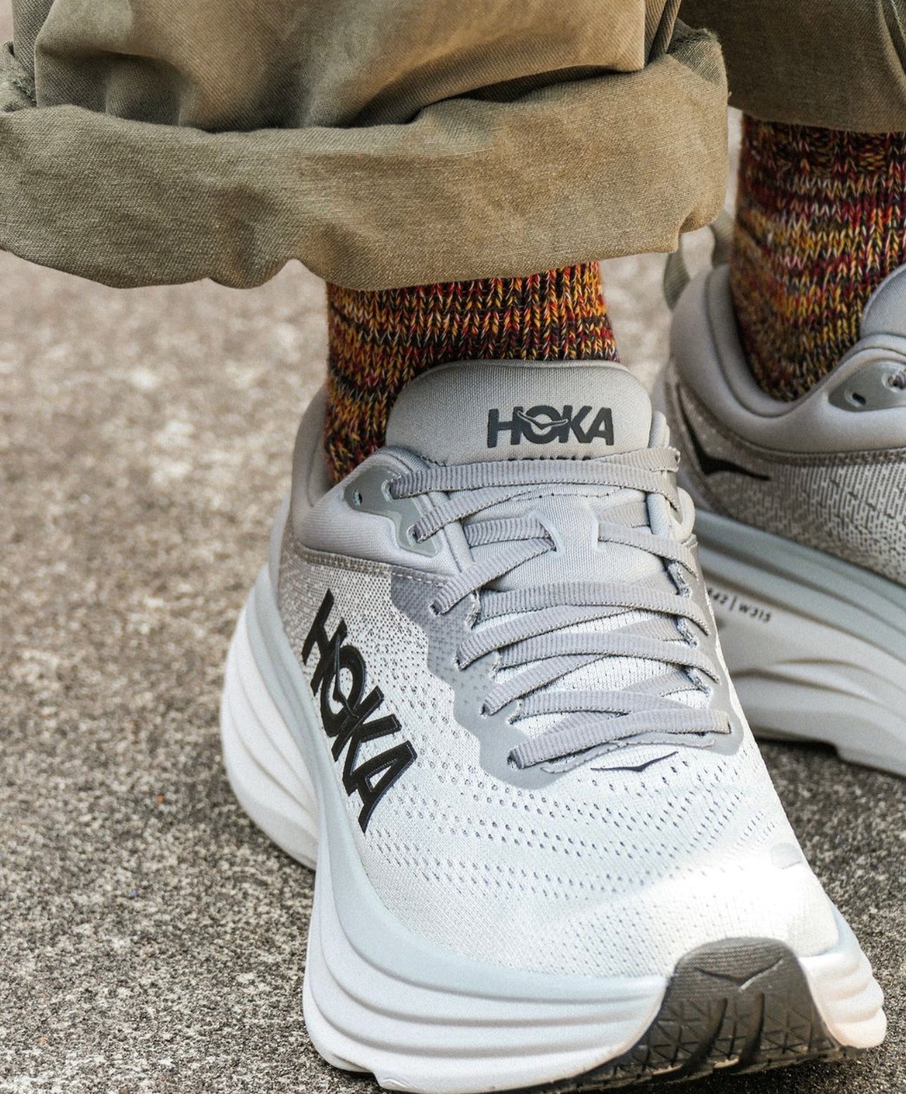 Hoka Bondi 8 “Fossil Grey”