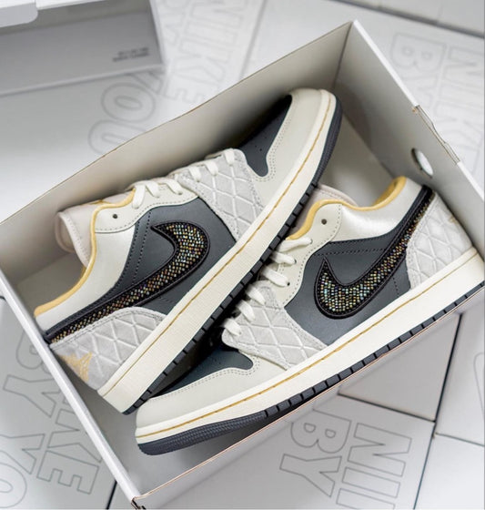 WMNs Air Jordan 1 Low “Iridescent Beaded Swoosh”