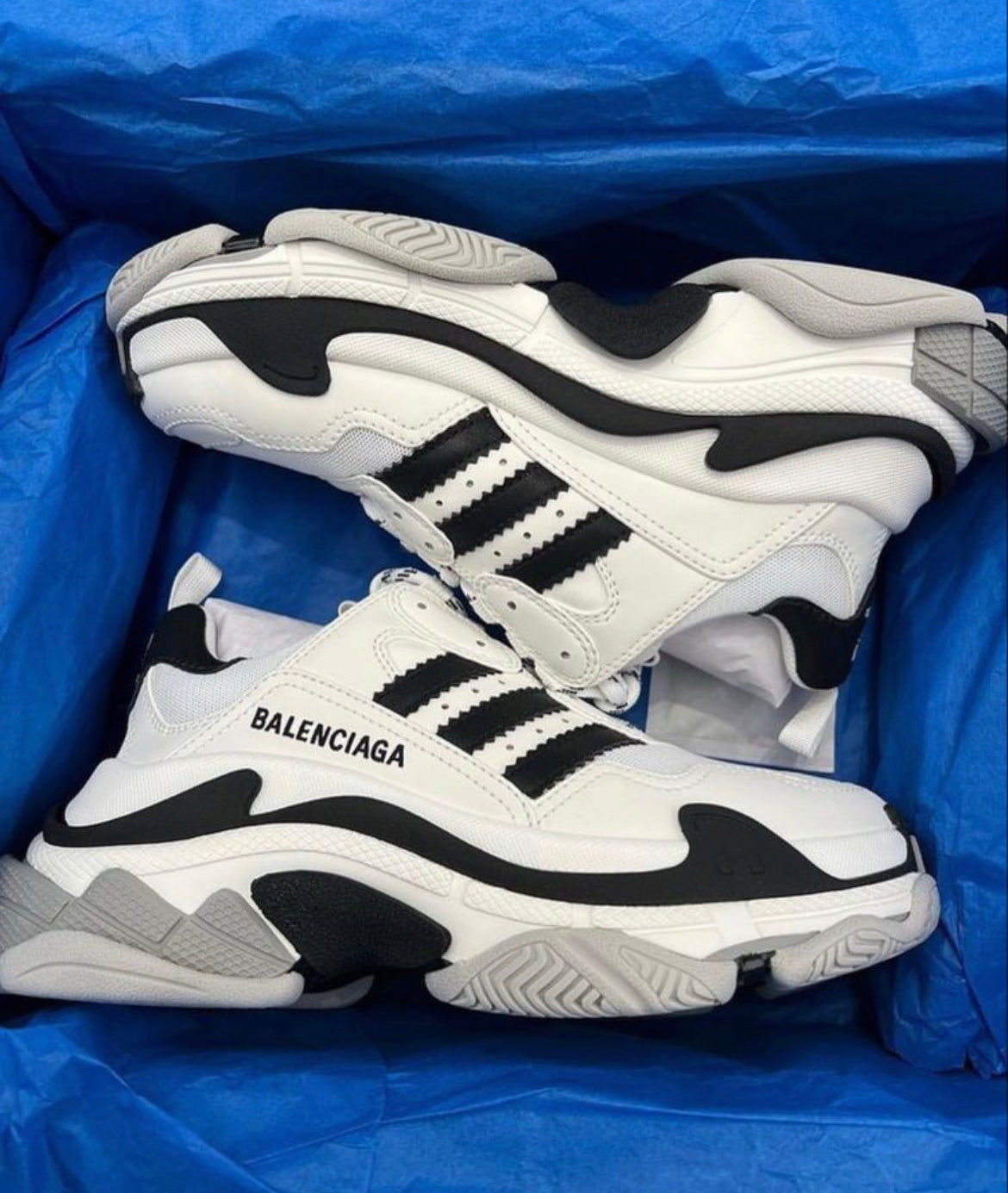 Balenciaga x Adidas Triple S “White/Black”