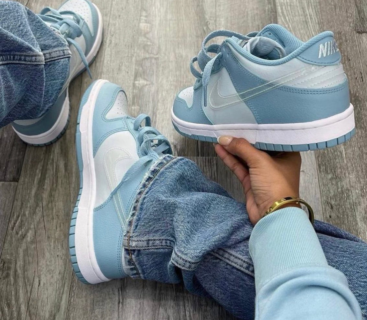 Dunk Low “ Clear Blue Swoosh “