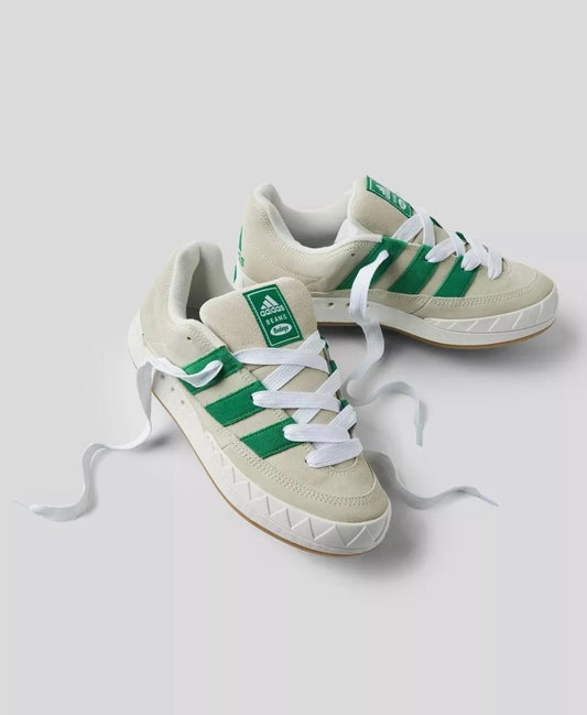 Bodega x Beams x Adimatic Trainers “ Off White Green “