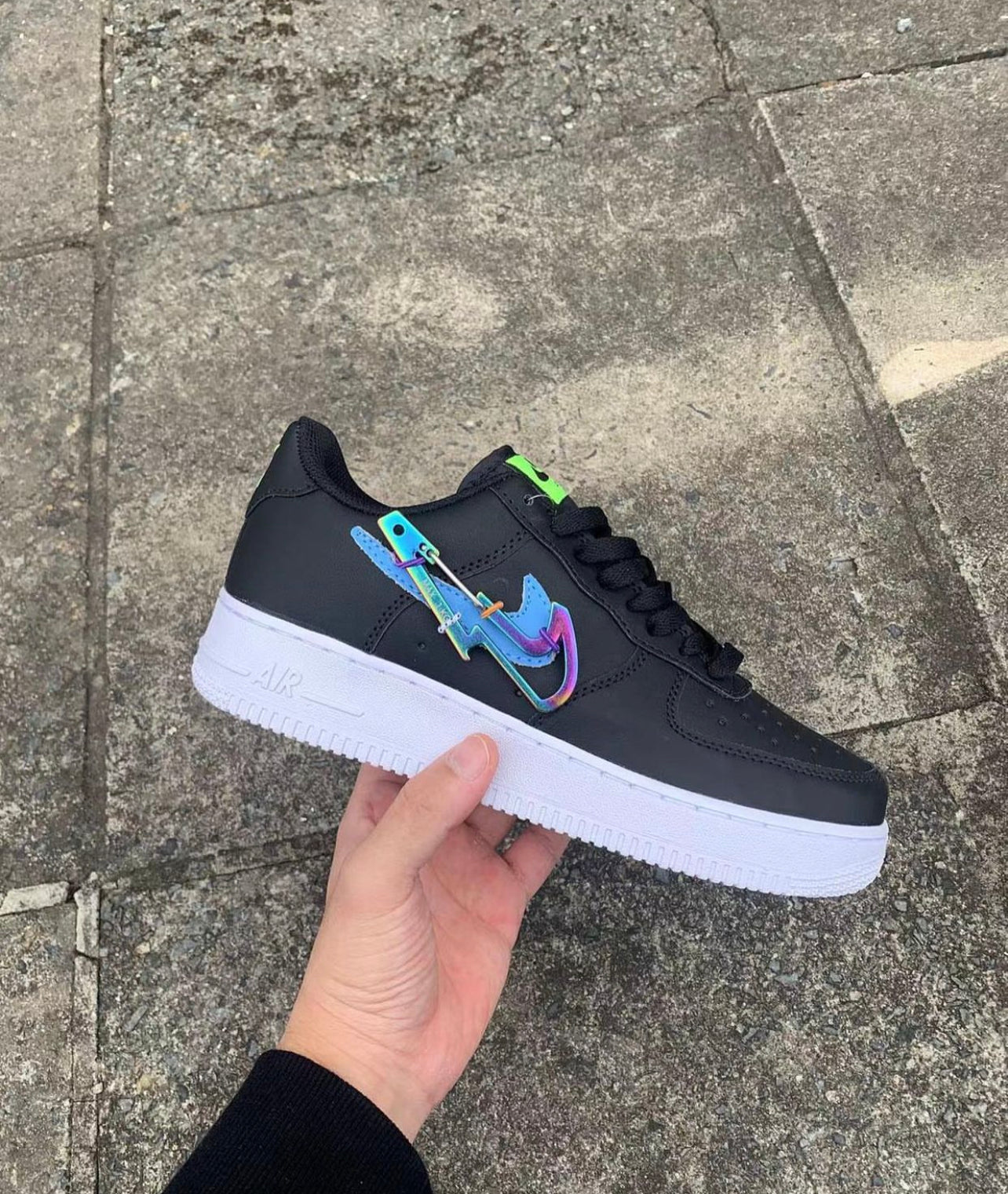 Airforce Af1 Carbiner Cargo Swoosh “Black”