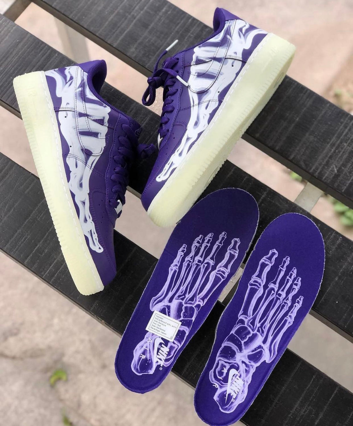 Airforce 1 Low Skeleton “ Purple “ ( Glow In Dark )