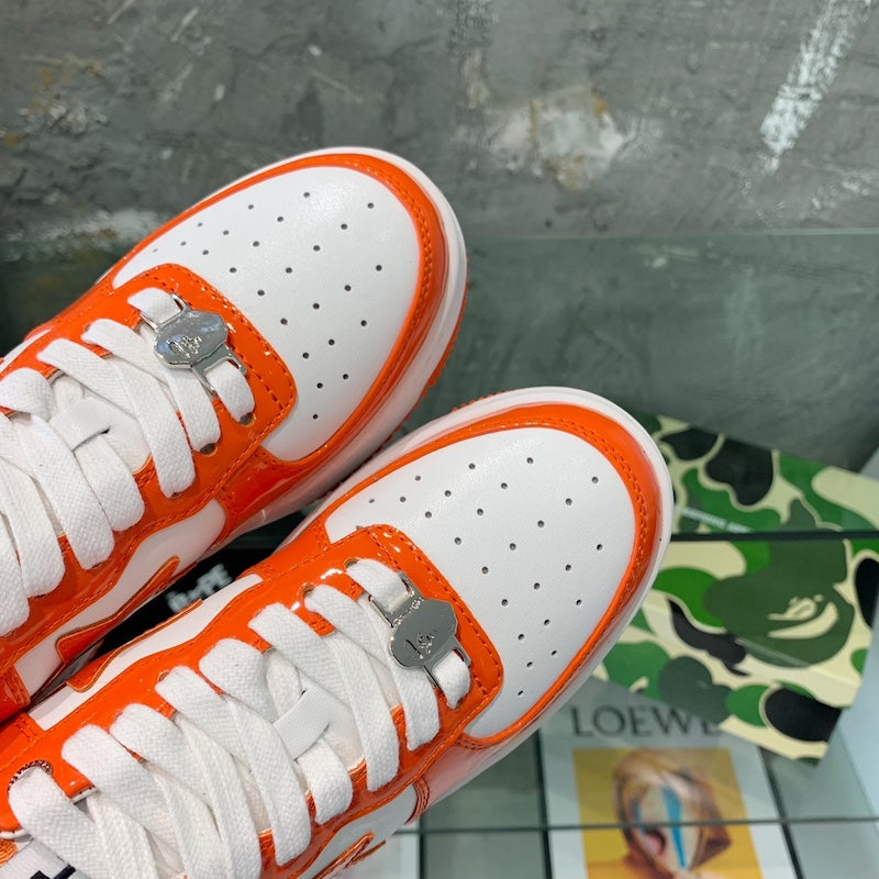 Bathing Ape Bape Sta Low Orange White