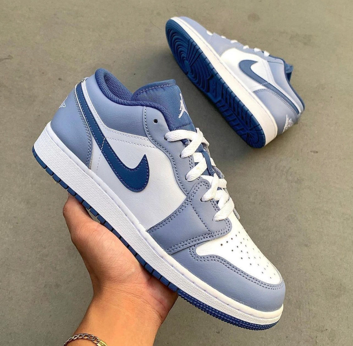 Air Jordan 1 Low “ Steel Blue “