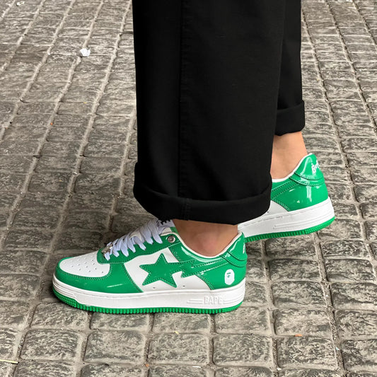 Bathing Ape Bape Sta Low White Green