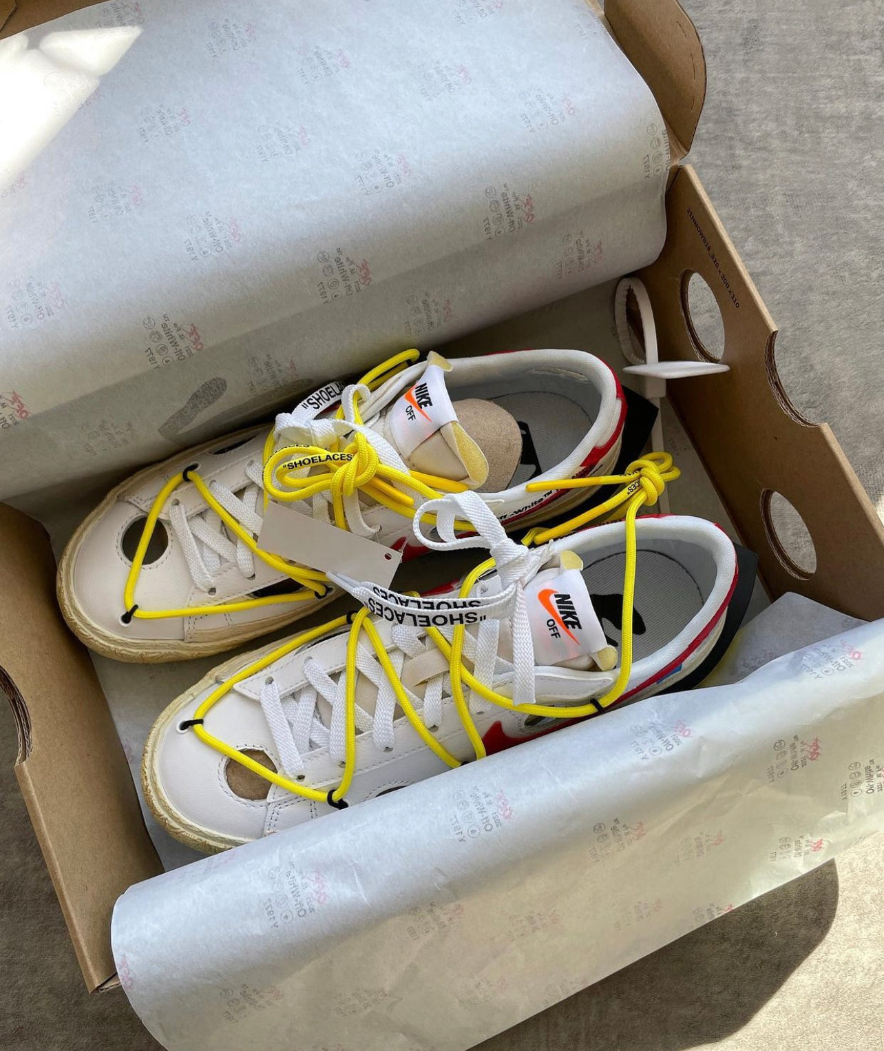 Off-White x Blazer Low “White & University Red”