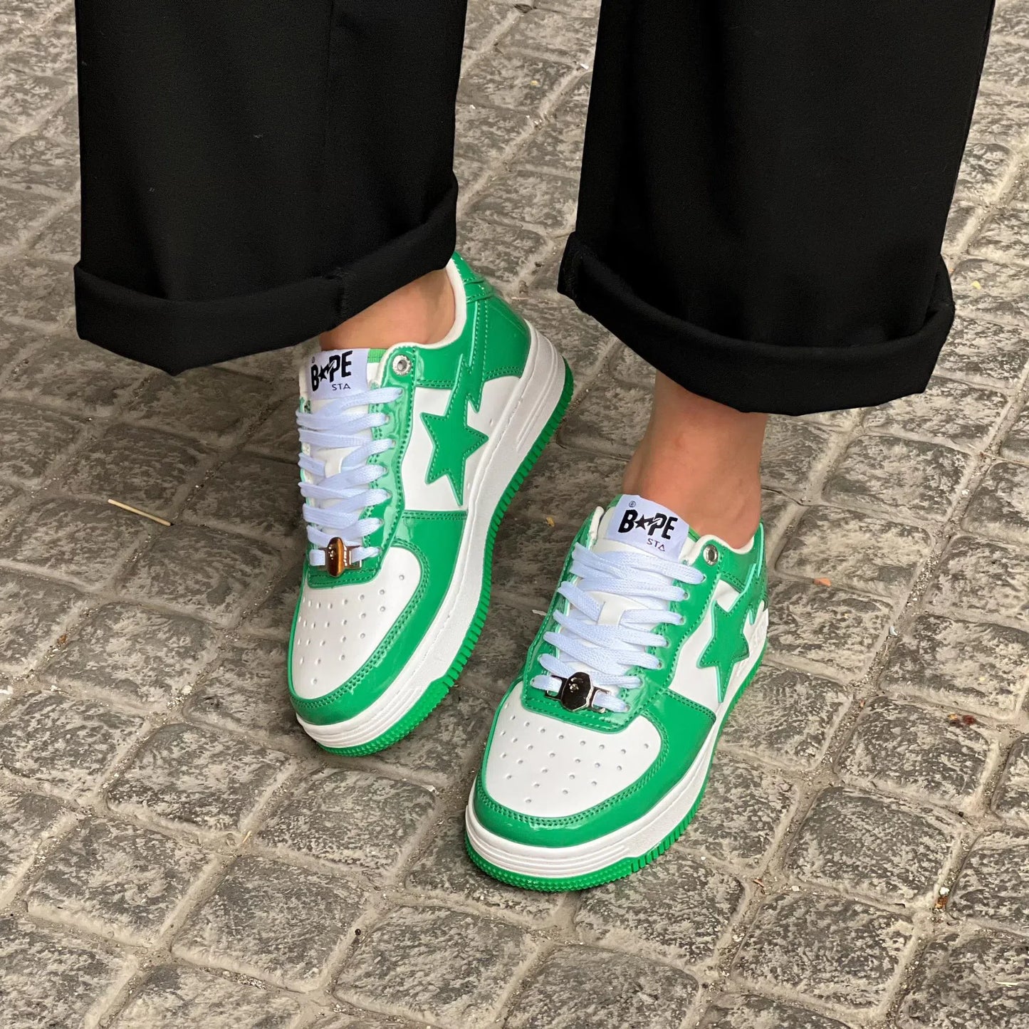 Bathing Ape Bape Sta Low White Green