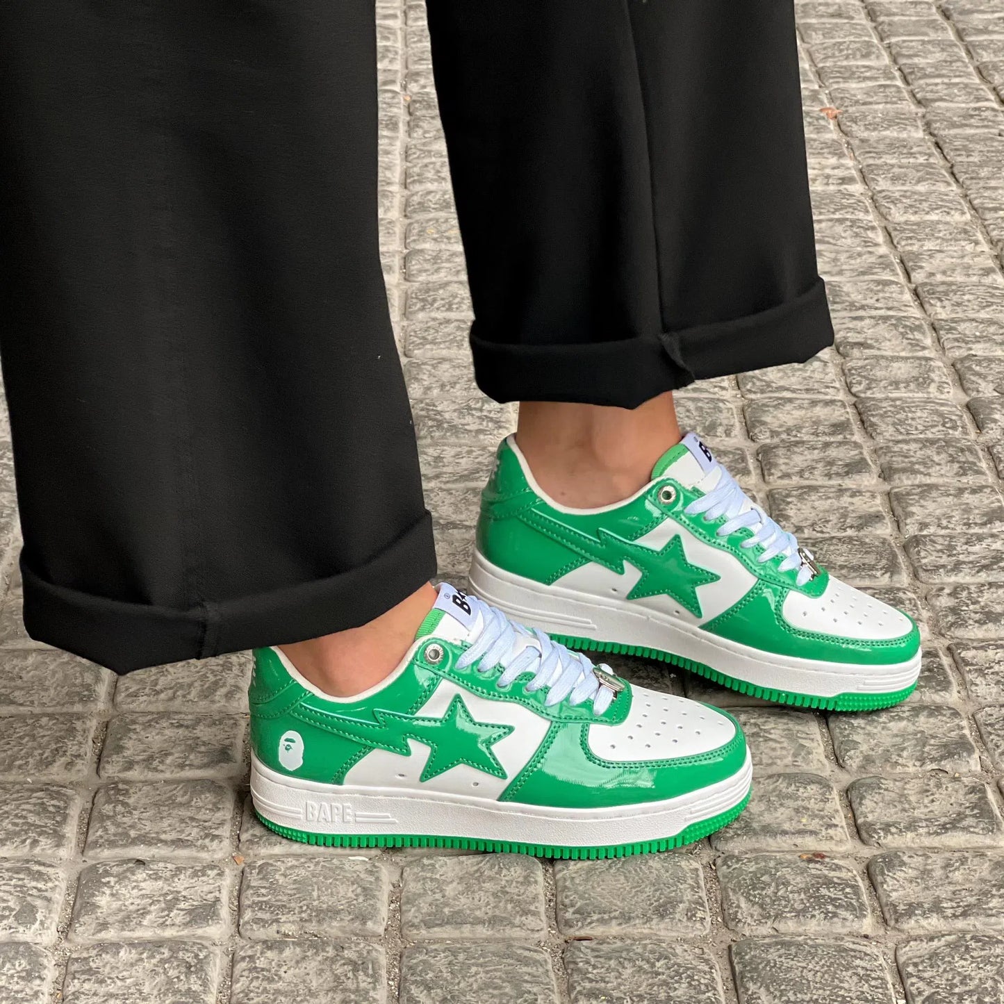 Bathing Ape Bape Sta Low White Green