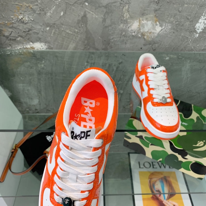 Bathing Ape Bape Sta Low Orange White