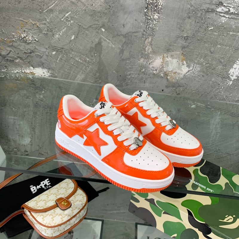 Bathing Ape Bape Sta Low Orange White