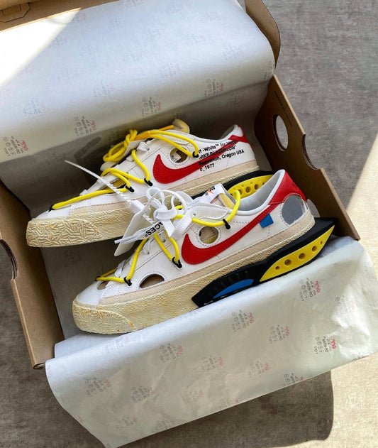 Off-White x Blazer Low “White & University Red”